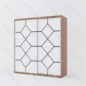 طراحی کمد ریلی شیک و کاربردی برای اتاق خواب با رنگ‌بندی متنوع