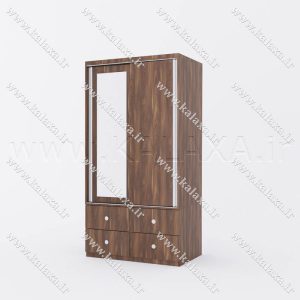 طراحی کمد ریلی اتاق خواب با دربهای کشویی و رنگبندی متنوع