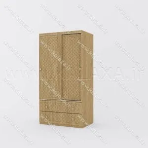 طراحی و ساخت کمد لباس جادار با درب ریلی