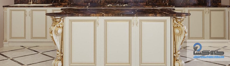 membrane kitchen cabinets02 کابینت ممبران سفید | کابینت ممبران سفید طلایی