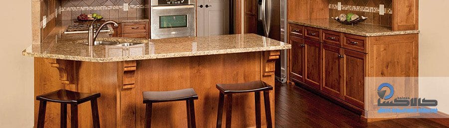 Alder wood کابینت با چوب توسکا