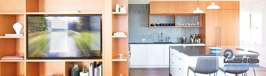 Fir wood کابینت با چوب صنوبر