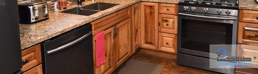 Hickory wood کابینت با چوب هیکوری