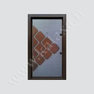 درب ضد سرقت یک لنگه مدل نگین رنگ — تصویر 5