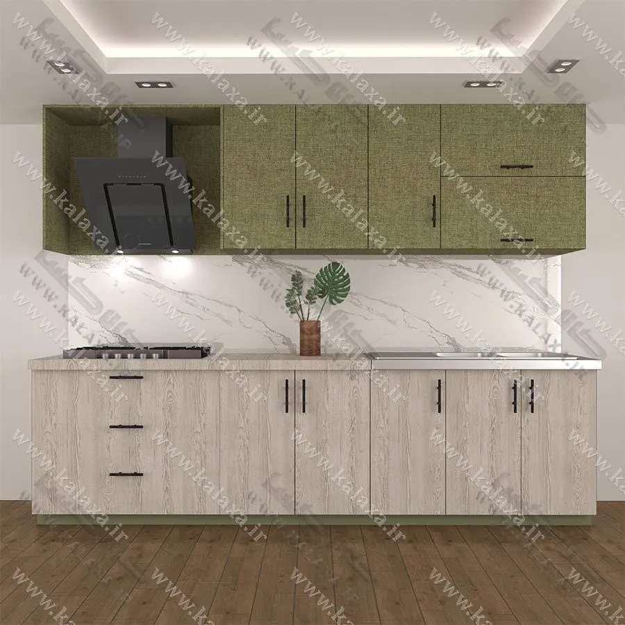 کابینت آماده نئوپان 3 متری دستگیره ای