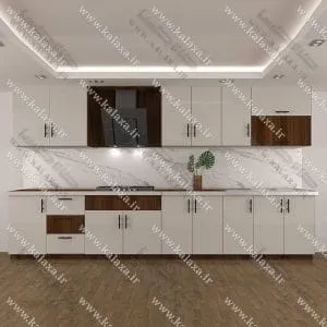کابینت آماده هایگلاس ترک ۴ متری دستگیره — تصویر 3