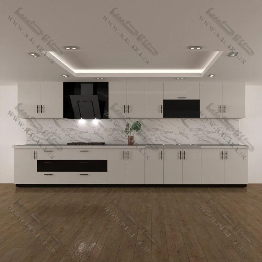 کابینت آماده هایگلاس ترک ۵ متری دستگیره