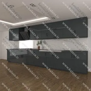 کابینت آماده های گلاس ۵ متری تک رنگ