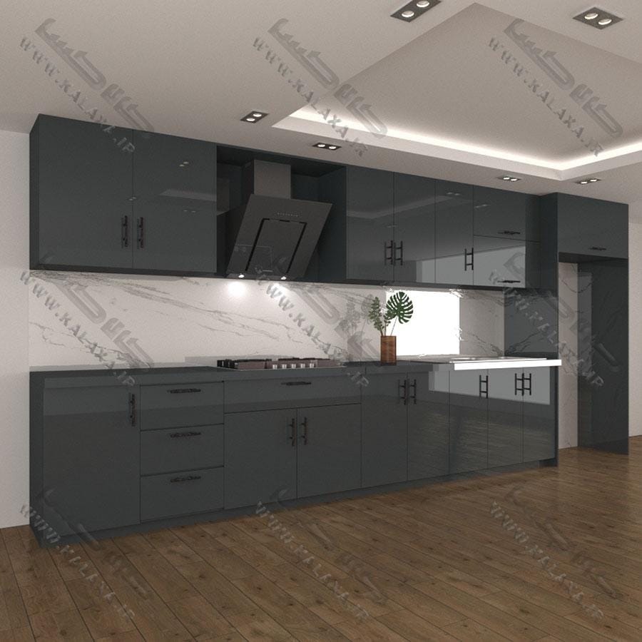 کابینت آماده هایگلاس 5 متری تک رنگ compress کابینت آماده هایگلاس 5 متری تک رنگ
