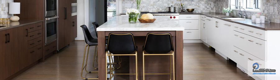 کابینت ام دی اف سفید قهوه‌ای