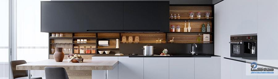 کابینت ام دی اف سفید مشکی