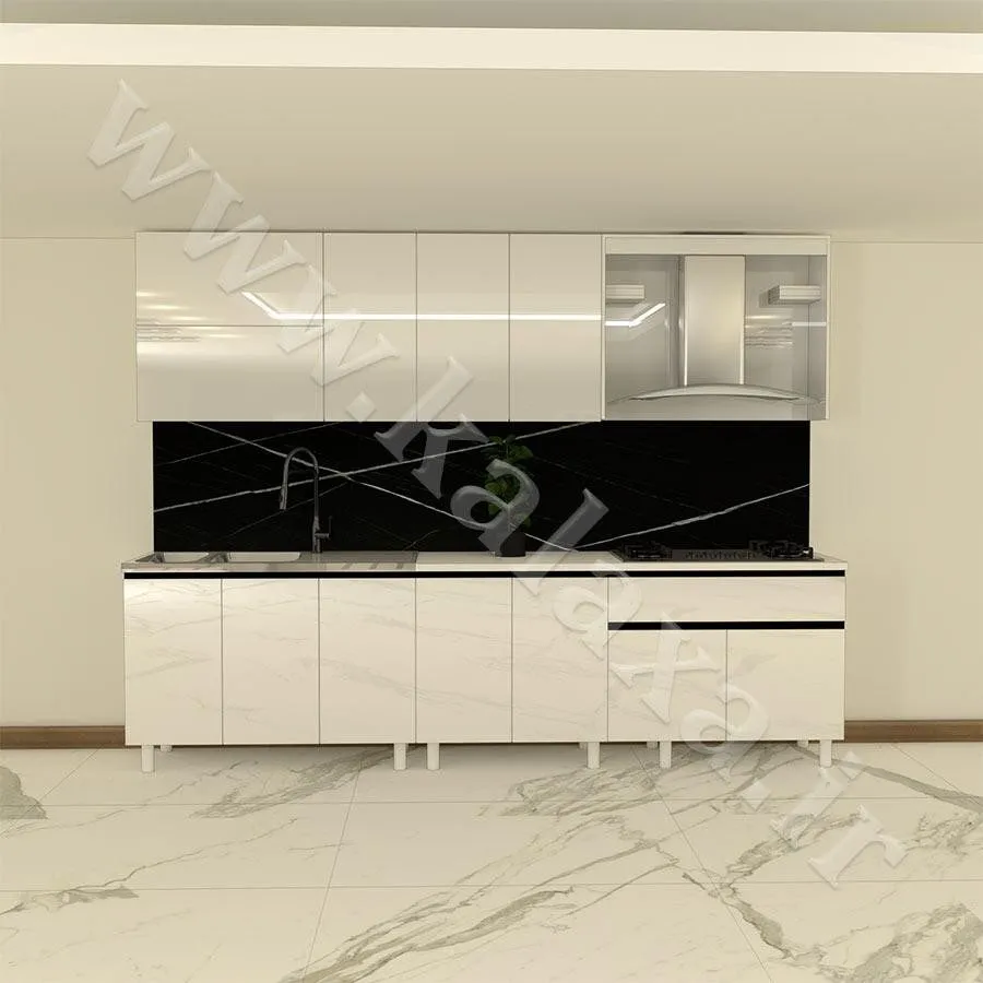 کابینت اماده هایگلاس ایرانی و هایگلاس ترک 3 متری دستگیره مخفی (1)