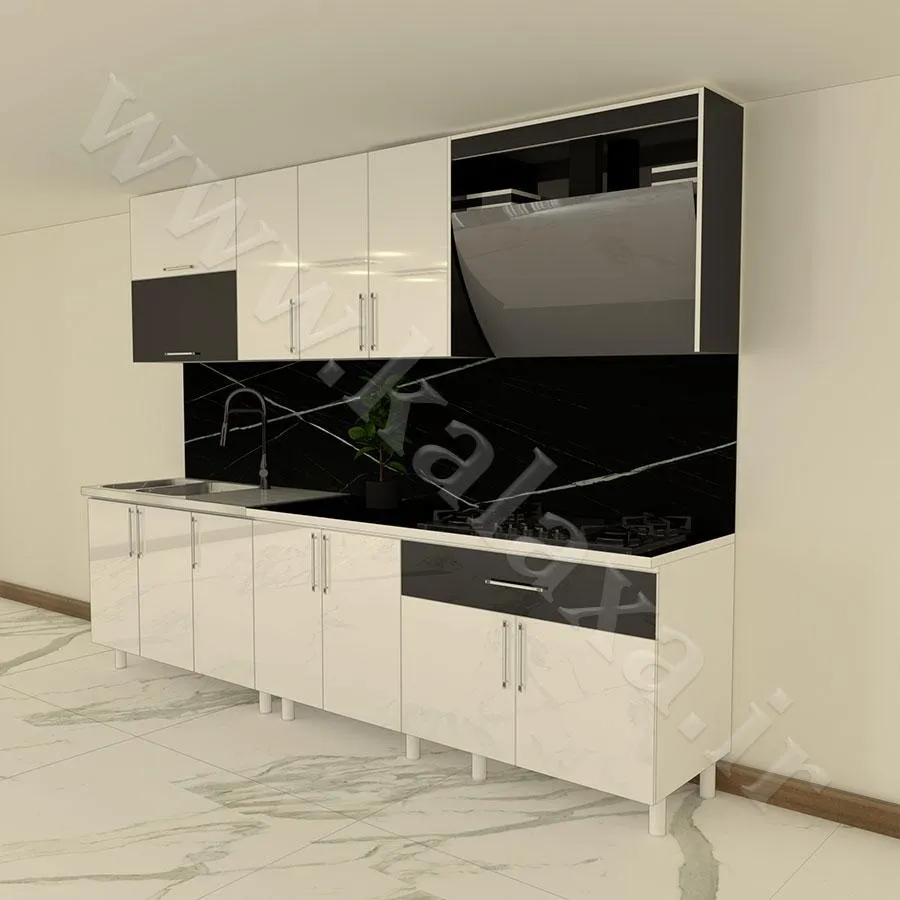 کابینت آماده هایگلاس ترک 3 متری دستگیره — تصویر 6