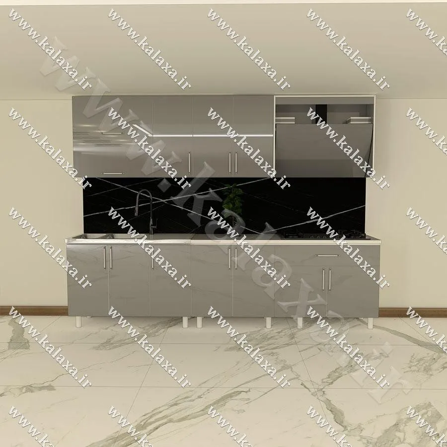 کابینت آماده هایگلاس ترک 3 متری دستگیره — تصویر 5