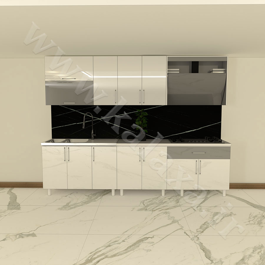 کابینت اماده هایگلاس ۳ متری مدرن دستگیره ای 5 کابینت اماده هایگلاس ۳ متری مدرن دستگیره ای (5)
