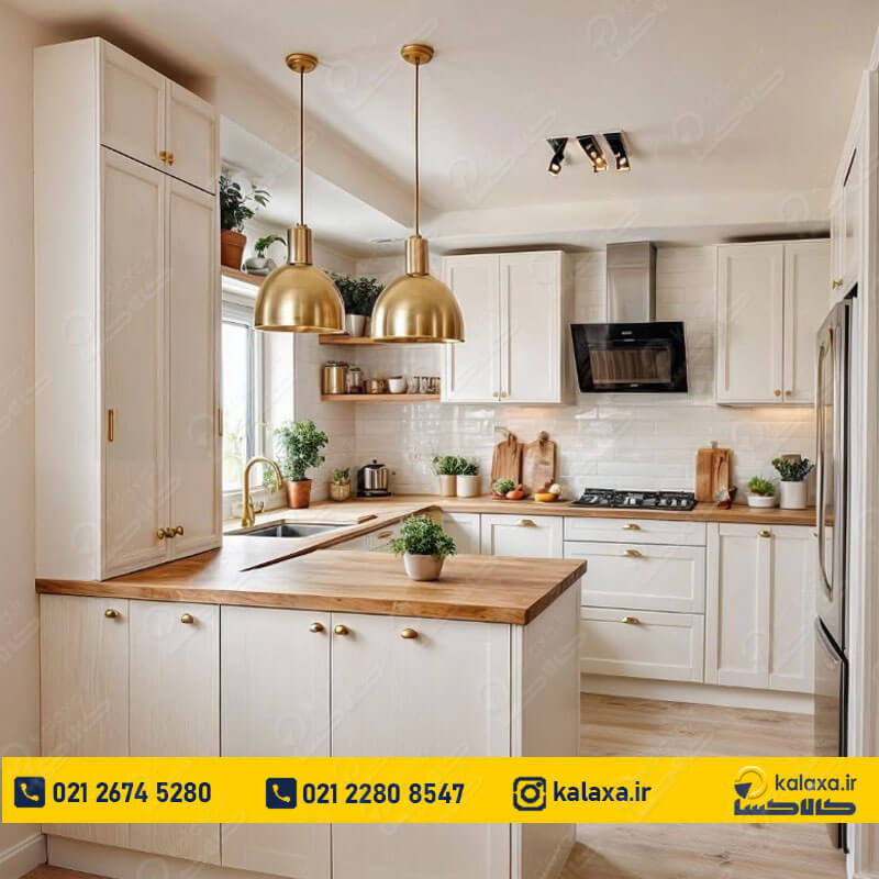 کابینت وکیوم ممبران سفید چوبی