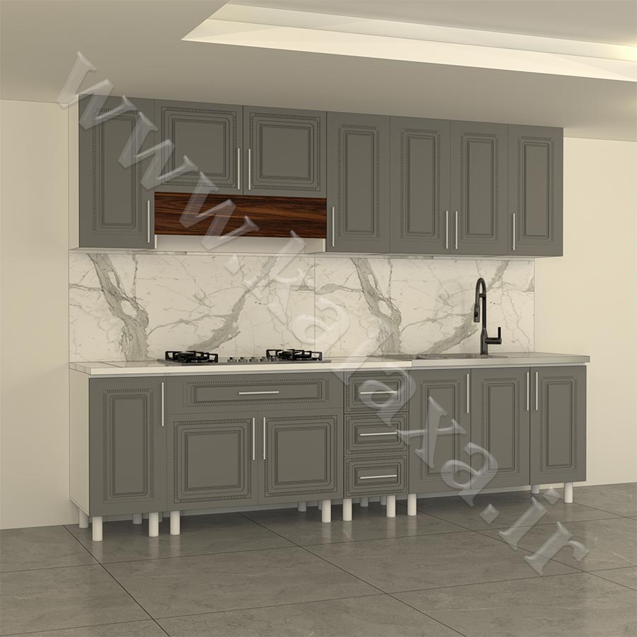 کابینت آماده ممبران کلاسیک ۳ متری 4 قیمت کابینت ممبران آماده 3 متری با ترکیب رنگهای جذاب