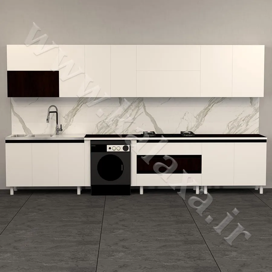 کابینت آماده برای آشپزخانه‌های مدرن و کوچک 4 متری