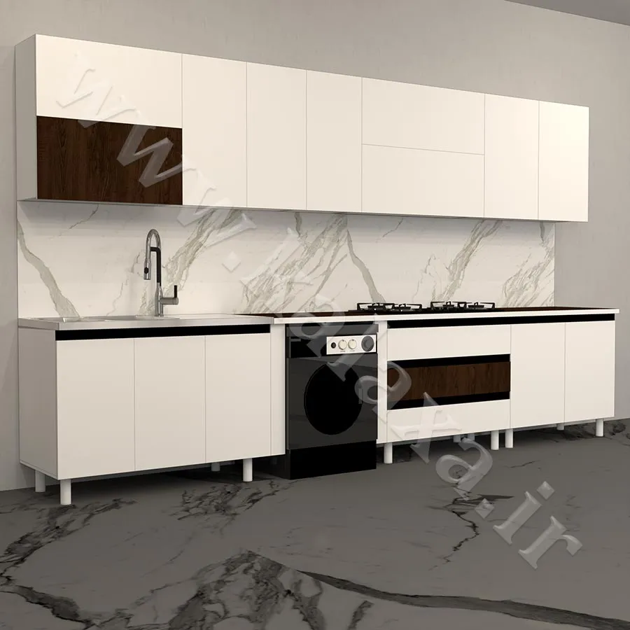 مدل‌های جدید کابینت آماده آشپزخانه 4 متری با روکش مقاوم