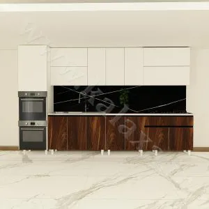 کابینت اماده ام دی اف 3.6 متری دستگیره مخفی دارای کابینت فر — تصویر 10