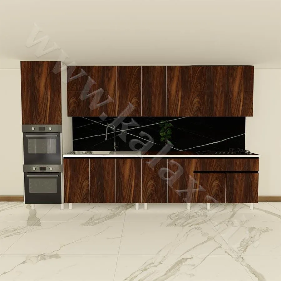 کابینت اماده نئوپان 3.6 متری دستگیره مخفی دارای کابینت فر