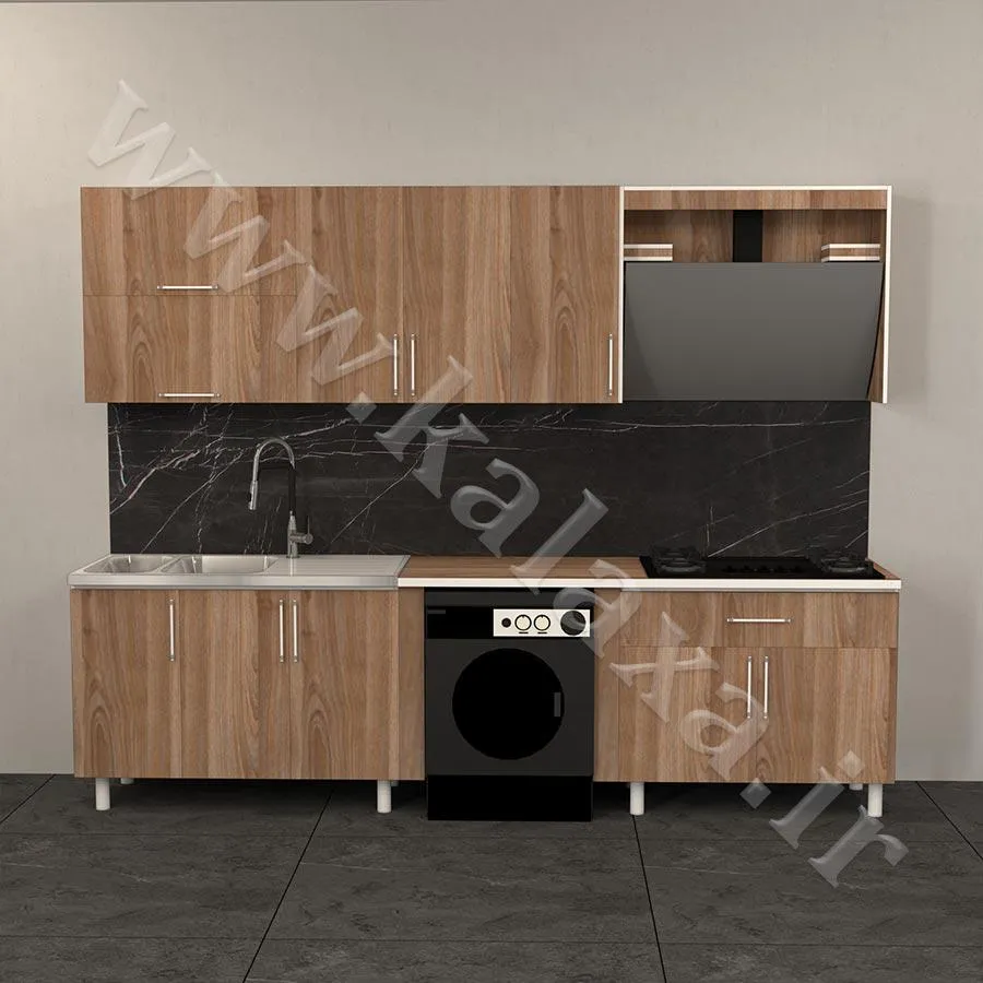 کابینت آماده سه متری با امکان سفارشی‌سازی رنگ و طرح