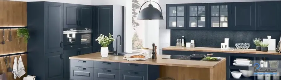 کابینت اماده ممبران سرمه ای مات نئوکلاسیک