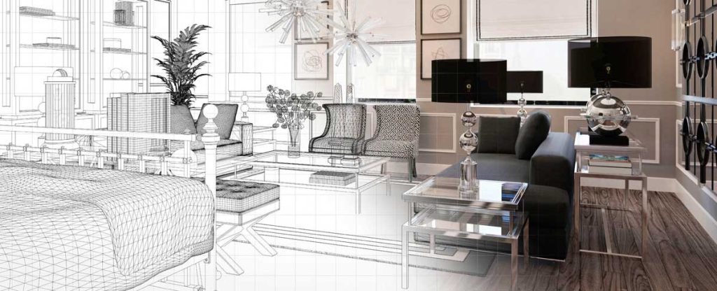 طراحی سه بعدی دکوراسیون داخلی خانه مدرن