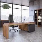 میز مدیریت با طراحی شیک و حرفه‌ای، مناسب اتاق‌های کاری مدرن