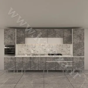 کابینت دوپله سفید طوسی پیش ساخته