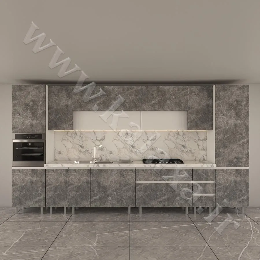 کابینت دوپله سفید طوسی پیش ساخته
