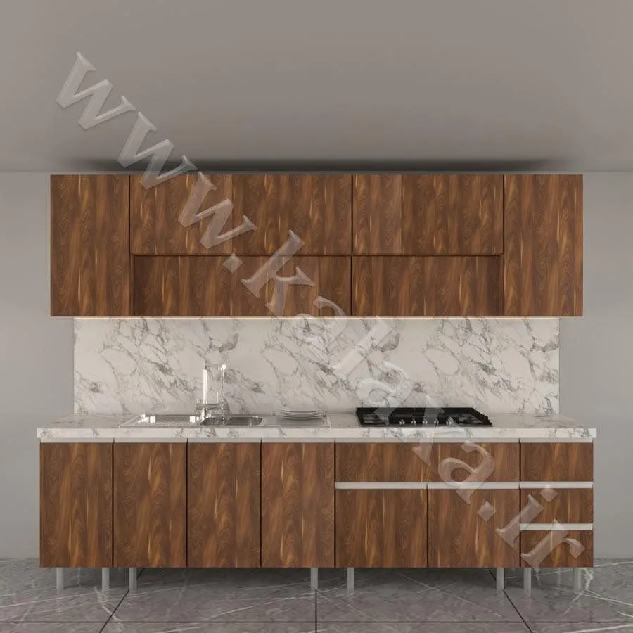 کابینت پله ای آماده نئوپان ۳ متری دستگیره مخفی