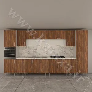 کابینت ام دی اف طرح پله ای 4 متری