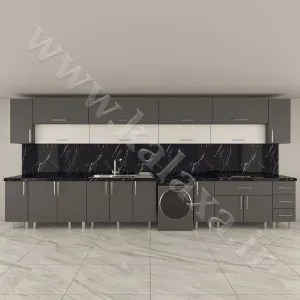 کابینت پله ای آماده با روکش ام‌دی‌اف براق