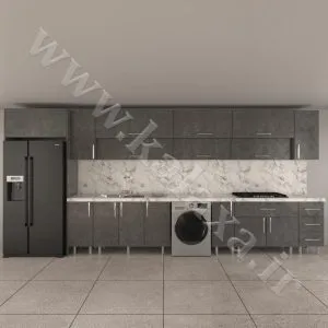 کابینت حجمی دوپله آماده با نورپردازی داخلی