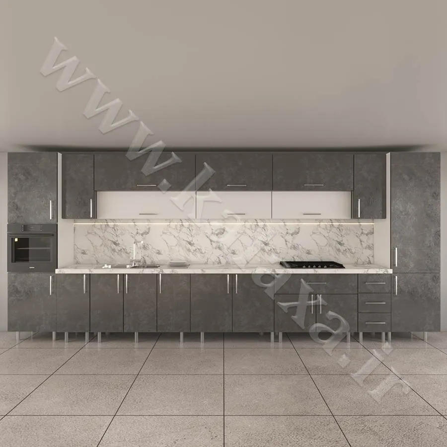 کابینت پله ای سفید طوسی اماده نصب