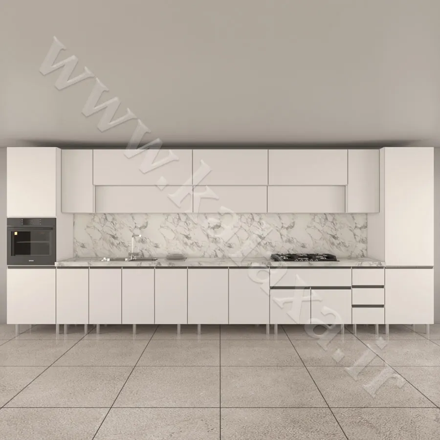 کابینت پله ای آماده نئوپان 5/2 متری دستگیره مخفی+ کابینت ایستاده و فر — تصویر 4