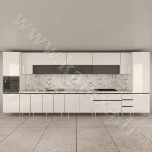 کابینت پلکانی هایگلاس سفید آماده