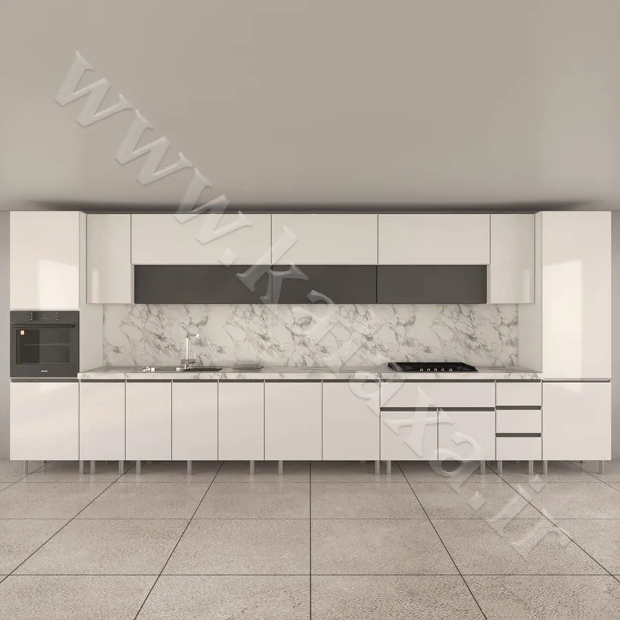 کابینت پلکانی هایگلاس سفید آماده