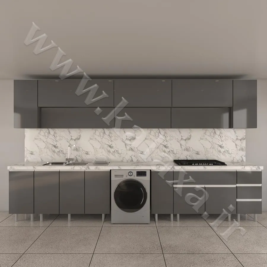 طراحی و اجرای کابینت حجمی مدرن ۴ متری