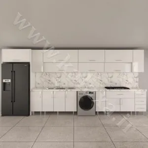 طراحی کابینت حجمی دوپله آماده