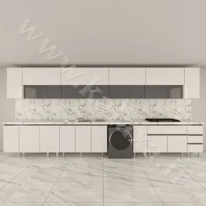 کابینت حجمی دوپله آماده با روکش مقاوم به حرارت