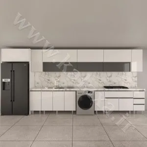 کابینت دوپله آماده با روکش ضد لک