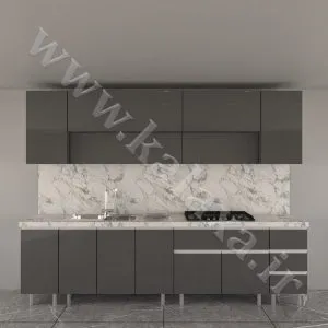 کابینت پله ای آماده هایگلاس ترک ۳ متری دستگیره مخفی