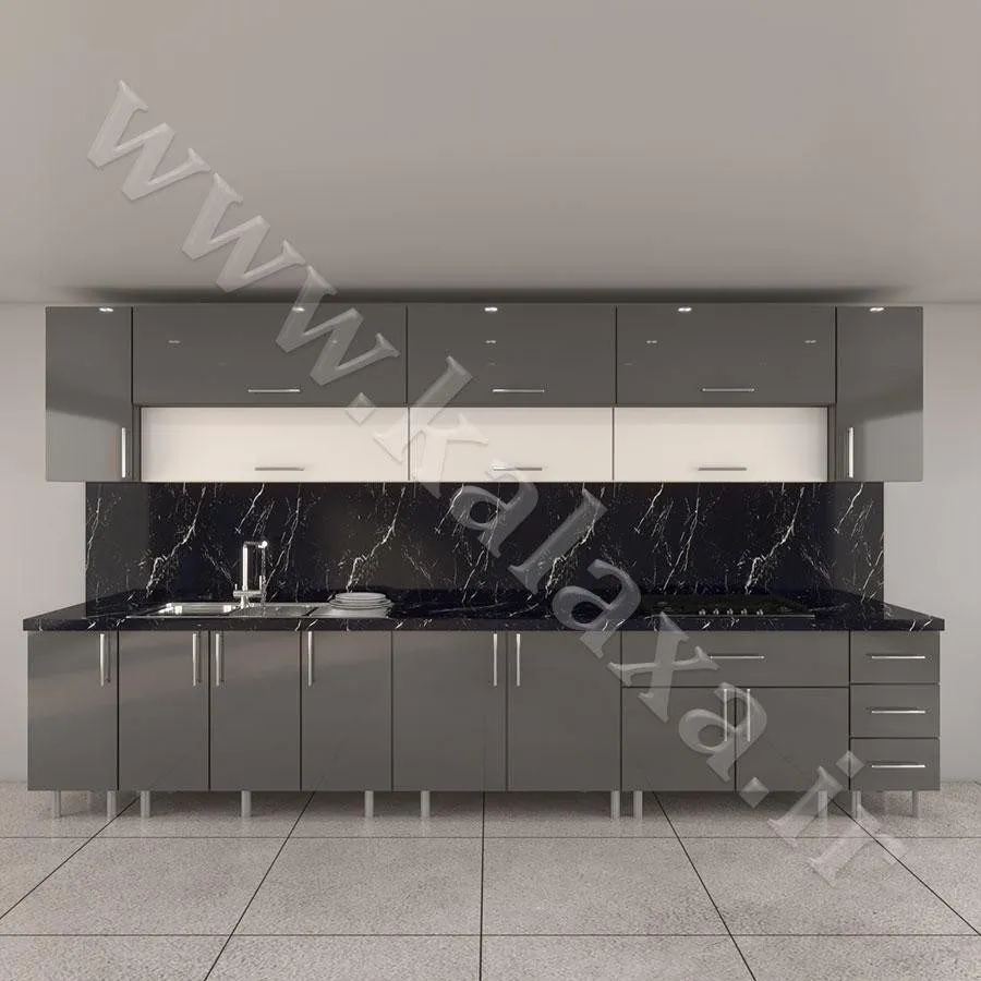 کابینت حجمی آماده با روکش براق و مدرن