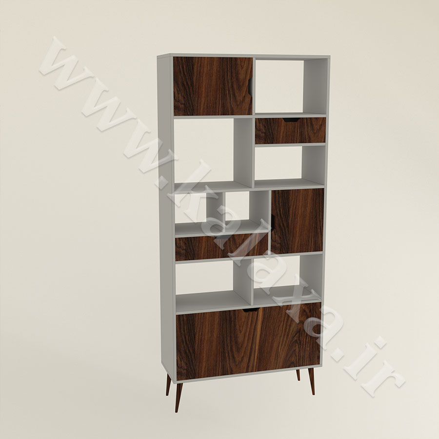 کتابخانه چوبی مدل 100 2 قیمت کتابخانه ام دی اف با طراحی مدرن و امکان خرید آنلاین آسان