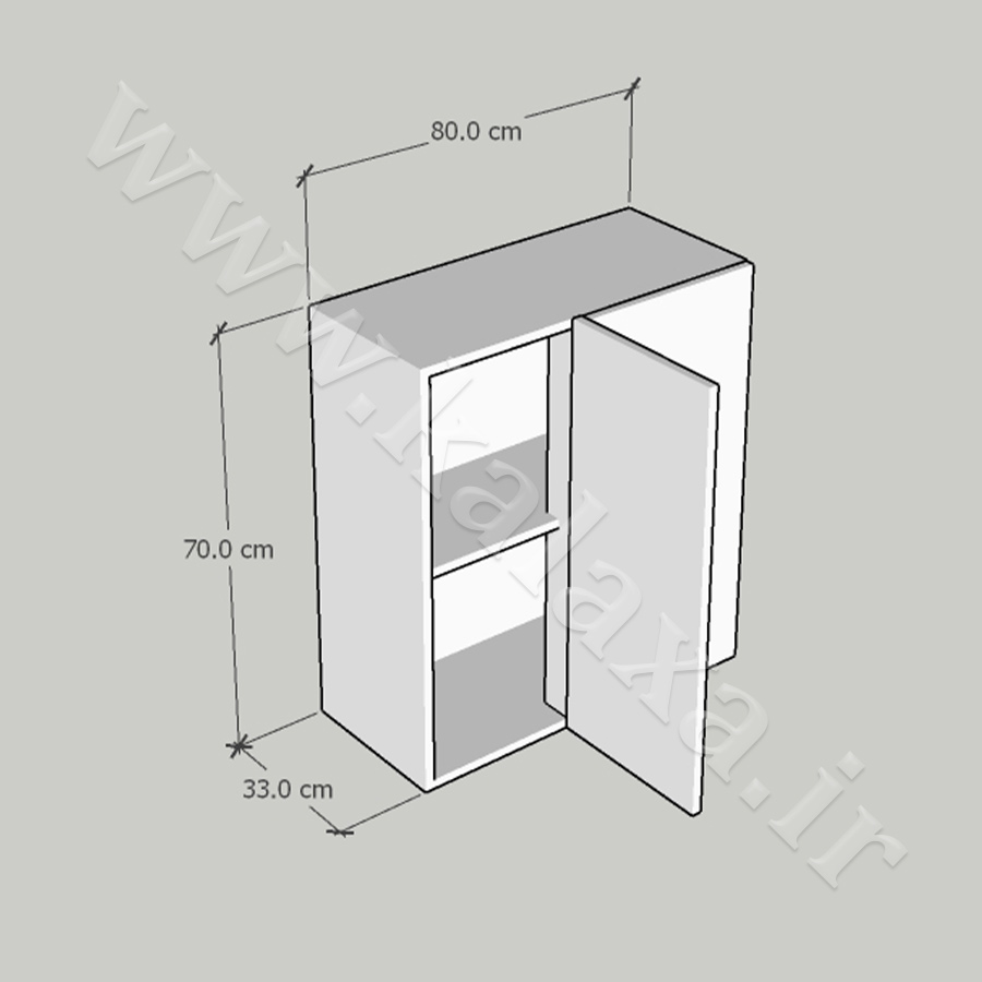 کنج دیواری ثابتی اندازه70jpg طراحی کابینتهای گوشهای زمینی و دیواری آشپزخانه