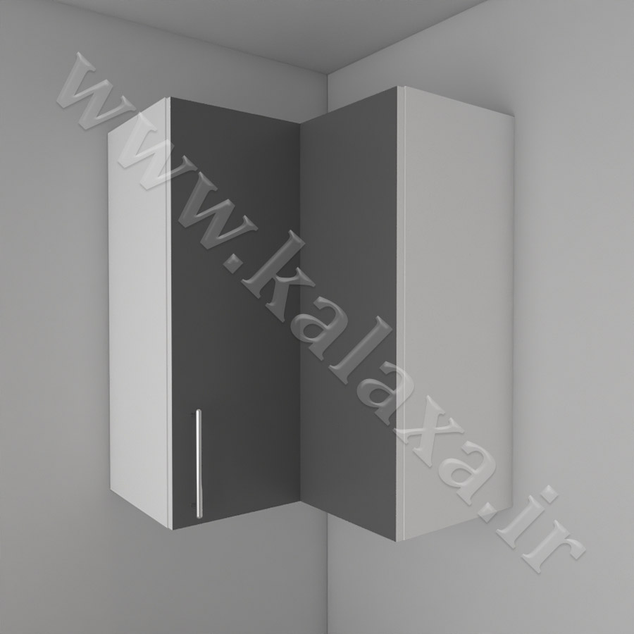 یونیت آماده دیواری گوشه ال شکل 2 خرید کابینت کنج برای استفاده از فضاهای بلااستفاده آشپزخانه