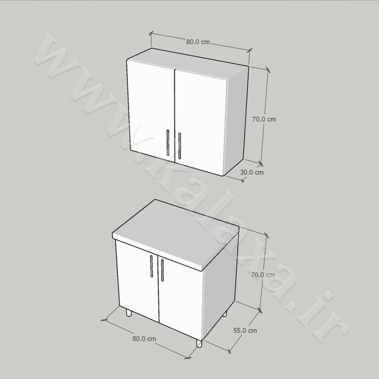 کابینت آماده دیواری و زمینی ام دی اف 80 سانتیمتری
