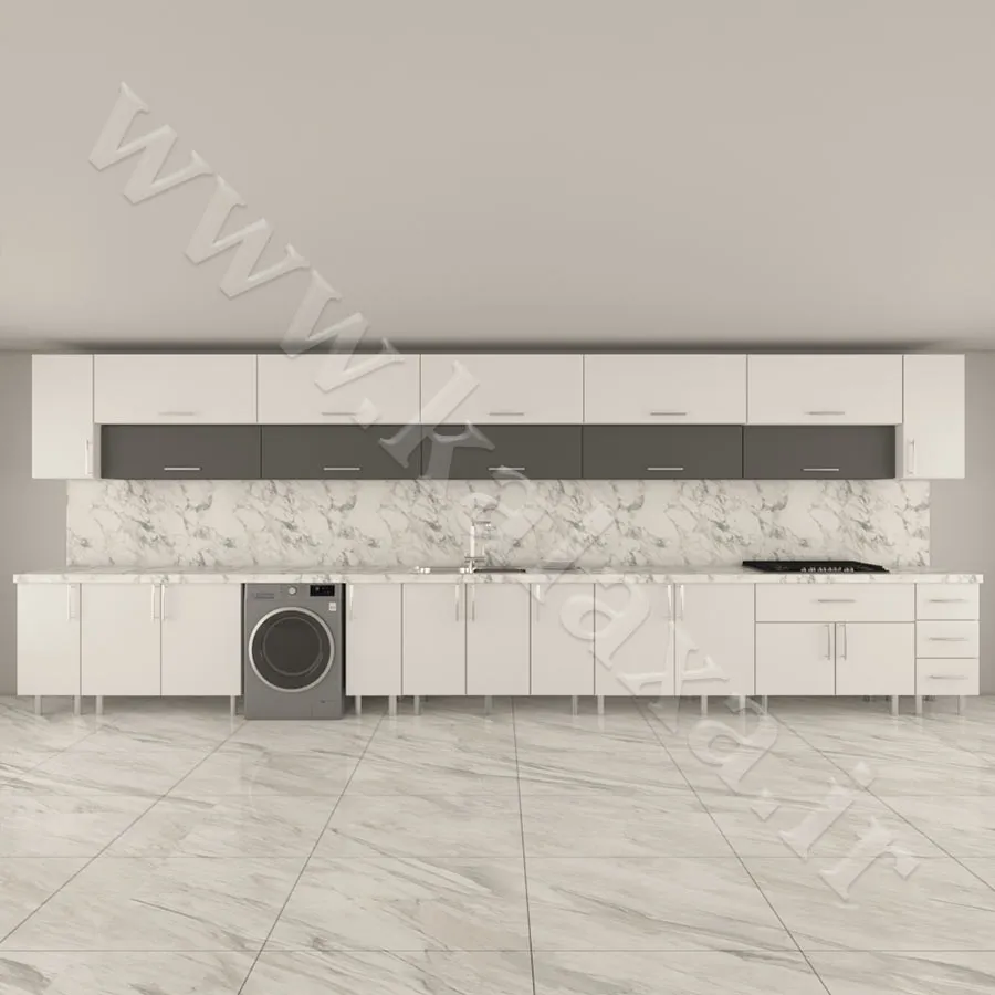 کابینت پلکانی دو رنگ 6 متری آماده